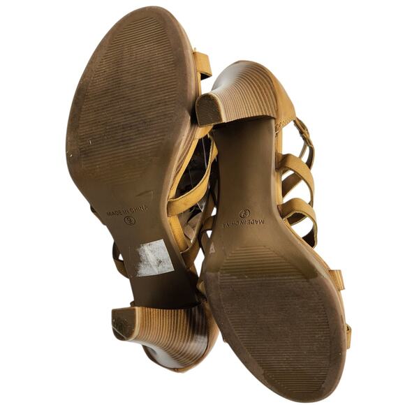 Dressbarn Tan Gladiator Style Block Heeled Sandals – Size 9 - Picture 7 of 8